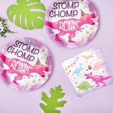 100 PCS Dinosaur Plates and Napkins Dinosaur Birthday Party Supplies
