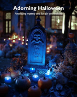 Homemory Blue Tea Lights Candles Battery Operated, 200+Hour Flameless