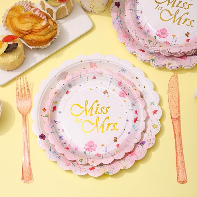 Wildflower Bridal Shower Decorations Bridal Shower Plates and