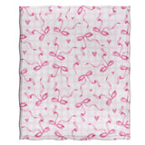 Jekeno Checkered Bow Throw Blanket Gifts for Women Girls Her, Bow