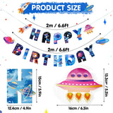SUNBEAUTY Universe Outer Space Theme Birthday Banner Galaxy Happy