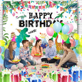 Illiyot Funny Dinosaur Birthday Backdrop 6x3.5ft, Watercolor Dinosaur