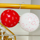 22 PCS Cat Kitty Balloons/Bow Balloons for Girls Kitty Theme