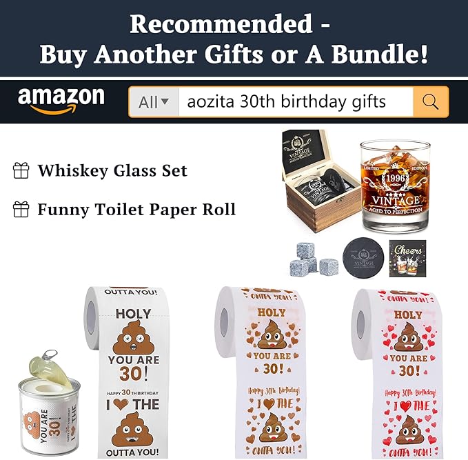 30th Birthday Gifts for Men Whiskey Glass Set 30th Birthday