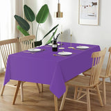 QIKSION Purple Plastic Table Cloth Disposable 6 Pack, 54 x 108 Inch