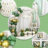 Sage One Year Old Birthday Decorations One Balloon Box 12 Inch Sage
