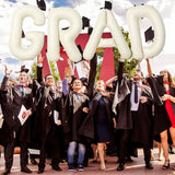 40 Inch Beige GRAD Balloons for Graduation Party Decorations, Large