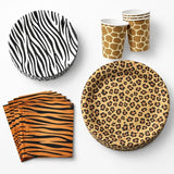 Serves 30 Guest Jungle Safari Zoo Animal Print Birthday Party