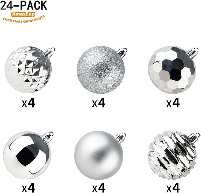 XmasExp 60mm/2.36" Christmas Ball Ornaments Shatterproof Christmas #4