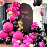 Red Black Gold Balloon Garland Arch Kit 156 Hot Pink Black Gold