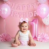 Pink Bow 1st Birthday Decorations Girl Kit Bow Coquette Party