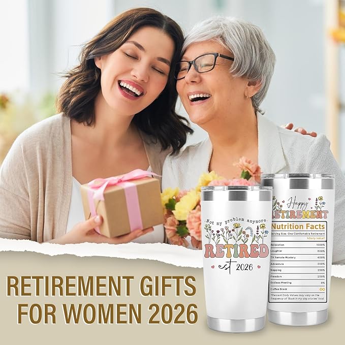 Retired Gifts for Women Retired 2026 Not My Problem Anymore Tumbler