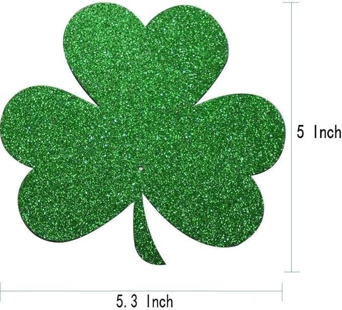 St Patrick's Day Shamrock Decorations 12 Pcs Hanging Swirls for St
