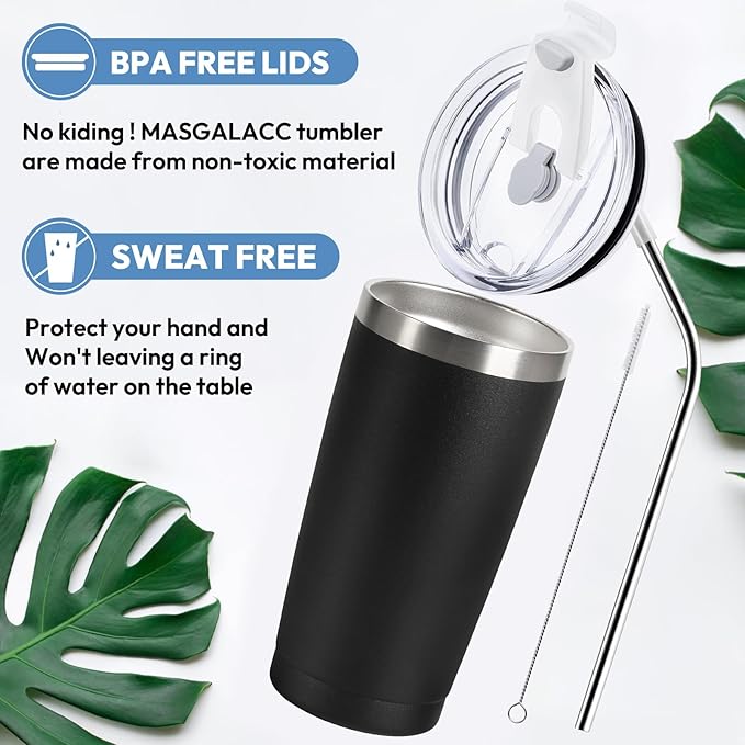 MASGALACC Retirement Gifts for Men & Women 2026 – 20oz Black Tumbler
