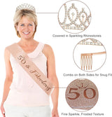 50th Birthday Decorations for Women 33pcs 50th Birthday Crown and