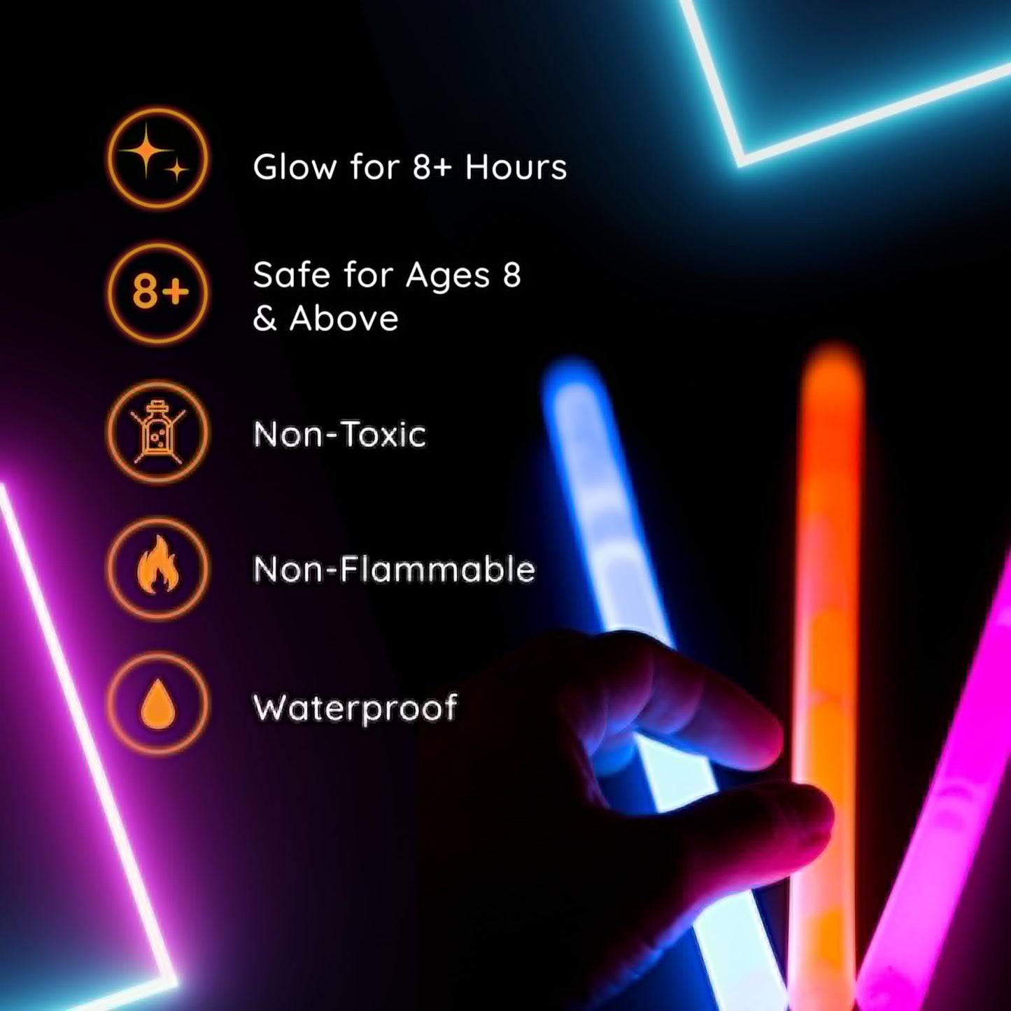 Glow Fever Glow in The Dark Sticks - 50 ct 6" Glow Sticks Bulk Party