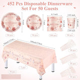 452 Pcs Retirement Party Decorations for Women Rose Gold Happy