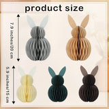 5Pcs Easter Bunny Honeycomb Centerpiece Easter Party Table