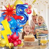 Cartoon Hedgehog Birthday Decorations, Blue 5 Balloon Number 40 inch