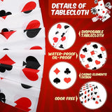 Tatuo Casino Theme Party Decorations Poker Tablecloth Plastic
