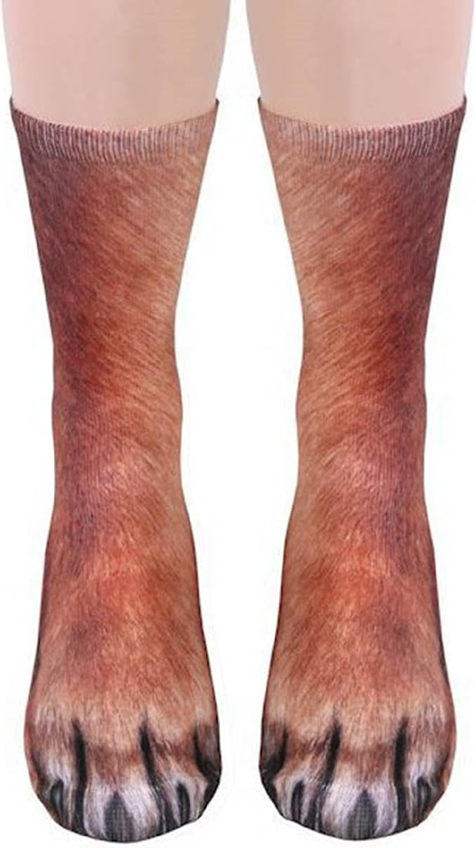 FreeNFond Funny Animal Paw Socks Gag Gifts for White Elephant Gift