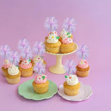 Gyufise 30Pcs Foil Firework Cupcake Toppers Sparkle Tinsel Cake #3