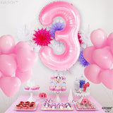 KatchOn, Large Pink Number 3 Balloon - 40 Inch | Mylar Foil Balloon