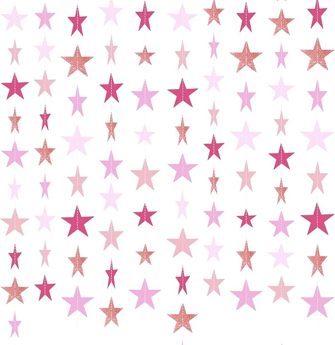 Patelai Glitter Star Garland Banner 2026 Graduation Decor 130 Feet #16