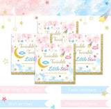96Pcs Twinkle Twinkle Little Star Gender Reveal Party Supplies