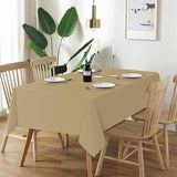 QIKSION Gold Plastic Table Cloth Disposable 6 Pack, 54 x 108 Inch