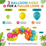 141 Pcs Rainbow Neon Balloon Arch Kit, Hot Pink Lime Green Orange