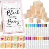 Tatuo 75 Pcs Baby Shower Block Games Here Comes The Son Baby Shower