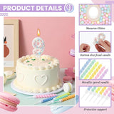 MTLEE Number 9 Birthday Candle with 12 Pcs Spiral Candles for Girls Ma