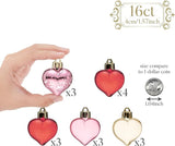 Valery Madelyn 16Pcs Valentine's Day Heart Shaped Ornaments Gift