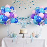 Pink and Blue Balloons, 60PCS Dark Light Blue Purple Party Balloons,
