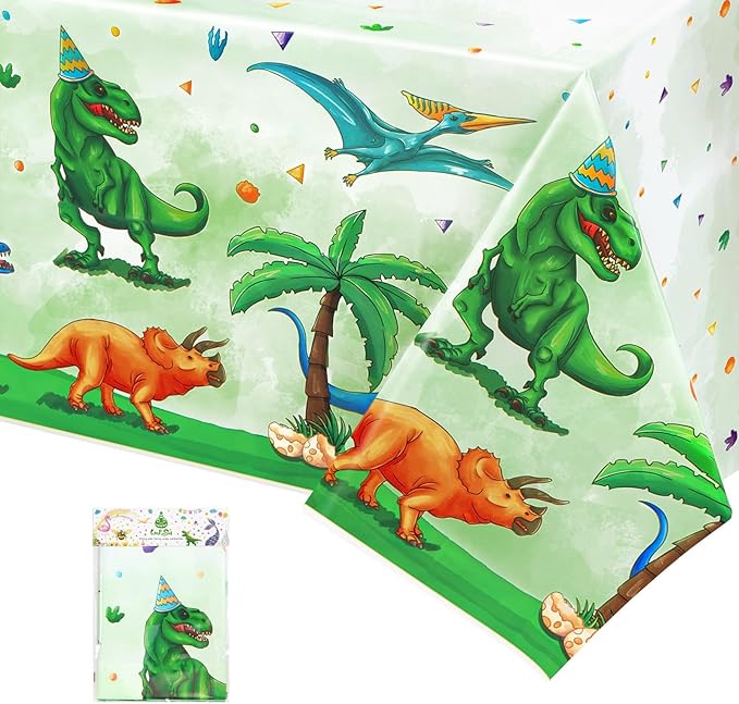 WERNNSAI Dinosaur Table Cloth - 1PCS Dinosaur Party Decorations for