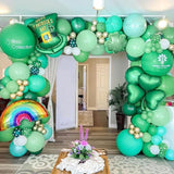 St Patrick's Day Decorations 128pcs Green Balloon Arch Garland Kit