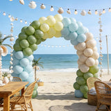 Bezente Sage Green Dusty Blue Yellow Balloons Kit - 60pcs 12 inch
