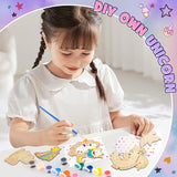 12 Pack Pre Packaged Unicorn Party Favors for Girls Wooden Unicorn