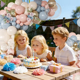 Gender Reveal Balloon Garland Arch Kit 126Pcs Pink Blue Sand White