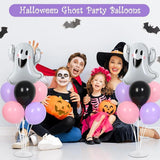 Halloween Ghost Party Balloons Stand Kit 2 Sets with 2 White Ghost