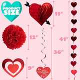 20 Packs Valentine's Day Swirl String Cutout with Garland Party