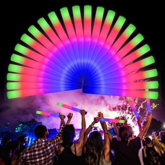 LifBetter 58Pcs Foam Glow Sticks Bulk,Led Glow Sticks with 3 Modes