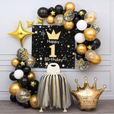 Zesliwy Black Gold Confetti Balloons 50 pack - 12 Inch Gold White and