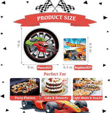 50Pcs Race Car Tableware Dinnerware Set Disposable Hot Car Wheels