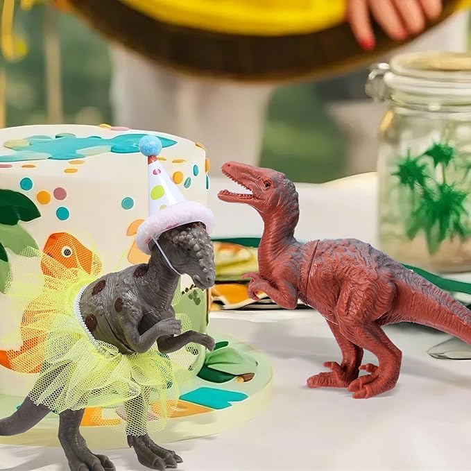 27 Pcs Dinosaur Birthday Party Decorations Animal Cake Toppers with