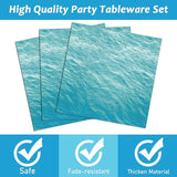 200 PCS Ocean Themed Paper Plates and Napkins Under the Sea Party