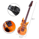 Novelty Place 12Pcs Inflatable Guitar for Kids - 35In Blow Up Electric