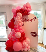 Valentines Day Balloons Garland Arch Kit Different Size Red Pink and