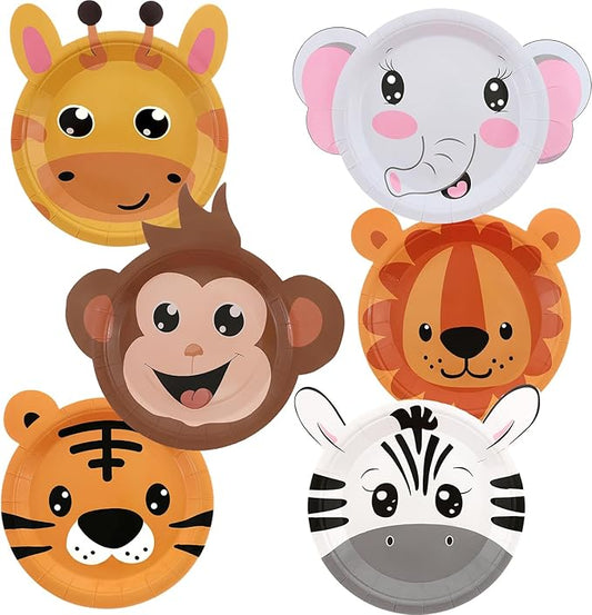 Safari Jungle Wild Animal Party Supplies 60PCS Disposable jungle zoo